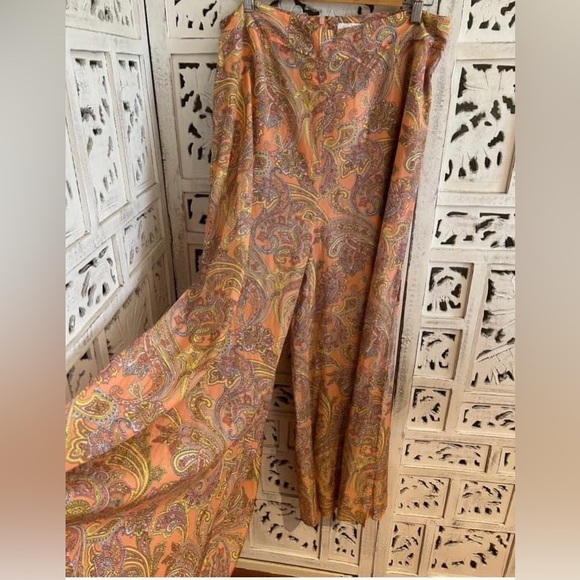 TIGERLILY Sisandia Paisley High Waisted Split Wide Leg Pants NWT - Picture 14 of 16